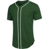imageCOOFANDY Mens Baseball Button Down Jersey Short Sleeve Hipster Hip Hop T ShirtsGreen