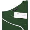 imageCOOFANDY Mens Baseball Button Down Jersey Short Sleeve Hipster Hip Hop T ShirtsGreen