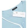 imageCOOFANDY Mens Baseball Button Down Jersey Short Sleeve Hipster Hip Hop T ShirtsLight Blue
