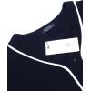 imageCOOFANDY Mens Baseball Button Down Jersey Short Sleeve Hipster Hip Hop T ShirtsNavy Blue