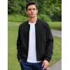 imageCOOFANDY Mens Bomber Jacket Lightweight Casual Stylish Light Flight Jacket Windbreaker Varsity JacketsBlack