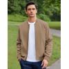 imageCOOFANDY Mens Bomber Jacket Lightweight Casual Stylish Light Flight Jacket Windbreaker Varsity JacketsKhaki