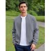 imageCOOFANDY Mens Bomber Jacket Lightweight Casual Stylish Light Flight Jacket Windbreaker Varsity JacketsLinght Grey