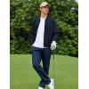 imageCOOFANDY Mens Bomber Jacket Lightweight Casual Stylish Light Flight Jacket Windbreaker Varsity JacketsNavy Blue