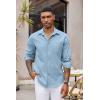 imageCOOFANDY Mens Button Down Long Sleeve Shirt Casual Untucked Dress Shirt Regular Fit Wedding ShirtsAngel Falls
