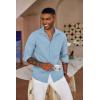 imageCOOFANDY Mens Button Down Long Sleeve Shirt Casual Untucked Dress Shirt Regular Fit Wedding ShirtsAngel Falls