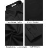 imageCOOFANDY Mens Button Down Long Sleeve Shirt Casual Untucked Dress Shirt Regular Fit Wedding ShirtsBlack Onyx