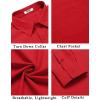 imageCOOFANDY Mens Button Down Long Sleeve Shirt Casual Untucked Dress Shirt Regular Fit Wedding ShirtsFiery Red