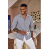 imageCOOFANDY Mens Button Down Long Sleeve Shirt Casual Untucked Dress Shirt Regular Fit Wedding ShirtsQuiet Gray