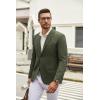 imageCOOFANDY Mens Casual Blazer Lightweight Unlined Sport Coat Regular Fit Two Button Suit JacketArmy Green