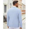 imageCOOFANDY Mens Casual Blazer Lightweight Unlined Sport Coat Regular Fit Two Button Suit JacketCheckered Blazer  Clear Blue