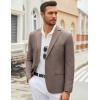 imageCOOFANDY Mens Casual Blazer Lightweight Unlined Sport Coat Regular Fit Two Button Suit JacketKhaki
