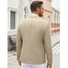 imageCOOFANDY Mens Casual Blazer Lightweight Unlined Sport Coat Regular Fit Two Button Suit JacketLight Khaki