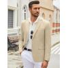 imageCOOFANDY Mens Casual Blazer Lightweight Unlined Sport Coat Regular Fit Two Button Suit JacketLight Khaki