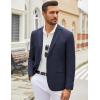 imageCOOFANDY Mens Casual Blazer Lightweight Unlined Sport Coat Regular Fit Two Button Suit JacketNavy Blue