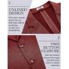 imageCOOFANDY Mens Casual Blazer Lightweight Unlined Sport Coat Regular Fit Two Button Suit JacketRed