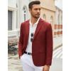 imageCOOFANDY Mens Casual Blazer Lightweight Unlined Sport Coat Regular Fit Two Button Suit JacketRed