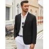 imageCOOFANDY Mens Casual Blazer Lightweight Unlined Sport Coat Regular Fit Two Button Suit JacketSolid Blazer  Black