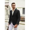 imageCOOFANDY Mens Casual Blazer Lightweight Unlined Sport Coat Regular Fit Two Button Suit JacketSolid Blazer  Black