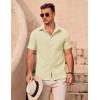 imageCOOFANDY Mens Casual Button Down Shirts Short Sleeve Summer Beach Vacation ShirtsBeige