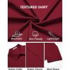 imageCOOFANDY Mens Casual Button Down Shirts Short Sleeve Summer Beach Vacation ShirtsDark Red