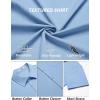 imageCOOFANDY Mens Casual Button Down Shirts Short Sleeve Summer Beach Vacation ShirtsLight Blue
