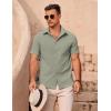 imageCOOFANDY Mens Casual Button Down Shirts Short Sleeve Summer Beach Vacation ShirtsLight Grey