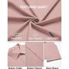 imageCOOFANDY Mens Casual Button Down Shirts Short Sleeve Summer Beach Vacation ShirtsLight Pink