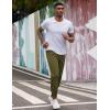 imageCOOFANDY Mens Casual Joggers Pants Cotton Elastic Waist Drawstring Chino Pants Hiking Outdoor Track SweatpantsArmy Green