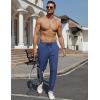 imageCOOFANDY Mens Casual Joggers Pants Cotton Elastic Waist Drawstring Chino Pants Hiking Outdoor Track SweatpantsBlue