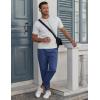 imageCOOFANDY Mens Casual Joggers Pants Cotton Elastic Waist Drawstring Chino Pants Hiking Outdoor Track SweatpantsBlue