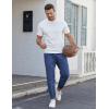 imageCOOFANDY Mens Casual Joggers Pants Cotton Elastic Waist Drawstring Chino Pants Hiking Outdoor Track SweatpantsBlue