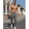 imageCOOFANDY Mens Casual Joggers Pants Cotton Elastic Waist Drawstring Chino Pants Hiking Outdoor Track SweatpantsDrak Grey