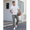 imageCOOFANDY Mens Casual Joggers Pants Cotton Elastic Waist Drawstring Chino Pants Hiking Outdoor Track SweatpantsDrak Grey