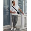 imageCOOFANDY Mens Casual Joggers Pants Cotton Elastic Waist Drawstring Chino Pants Hiking Outdoor Track SweatpantsDrak Grey