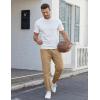 imageCOOFANDY Mens Casual Joggers Pants Cotton Elastic Waist Drawstring Chino Pants Hiking Outdoor Track SweatpantsKhaki