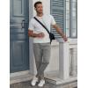 imageCOOFANDY Mens Casual Joggers Pants Cotton Elastic Waist Drawstring Chino Pants Hiking Outdoor Track SweatpantsLight Grey