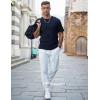 imageCOOFANDY Mens Casual Joggers Pants Cotton Elastic Waist Drawstring Chino Pants Hiking Outdoor Track SweatpantsWhite