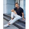 imageCOOFANDY Mens Casual Joggers Pants Cotton Elastic Waist Drawstring Chino Pants Hiking Outdoor Track SweatpantsWhite