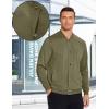 imageCOOFANDY Mens Casual Lightweight Jacket Baseball Letterman Snap Button JacketArmy Green