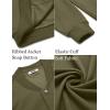 imageCOOFANDY Mens Casual Lightweight Jacket Baseball Letterman Snap Button JacketArmy Green