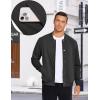 imageCOOFANDY Mens Casual Lightweight Jacket Baseball Letterman Snap Button JacketBlack