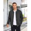 imageCOOFANDY Mens Casual Lightweight Jacket Baseball Letterman Snap Button JacketBlack
