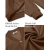 imageCOOFANDY Mens Casual Lightweight Jacket Baseball Letterman Snap Button JacketBrown