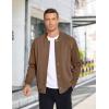imageCOOFANDY Mens Casual Lightweight Jacket Baseball Letterman Snap Button JacketBrown