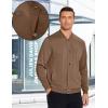 imageCOOFANDY Mens Casual Lightweight Jacket Baseball Letterman Snap Button JacketBrown