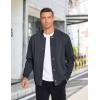 imageCOOFANDY Mens Casual Lightweight Jacket Baseball Letterman Snap Button JacketDark Blue