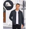 imageCOOFANDY Mens Casual Lightweight Jacket Baseball Letterman Snap Button JacketDark Blue