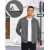 imageCOOFANDY Mens Casual Lightweight Jacket Baseball Letterman Snap Button JacketDark Grey