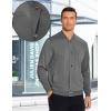 imageCOOFANDY Mens Casual Lightweight Jacket Baseball Letterman Snap Button JacketDark Grey